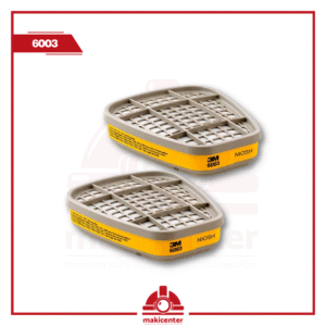 CARTUCHO 3M 6003 VAPORES ORGANICOS Y GASES ACIDOS